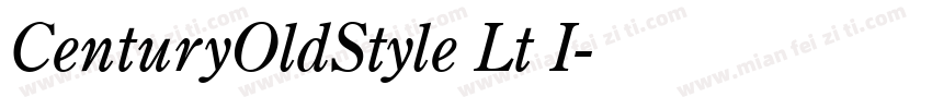CenturyOldStyle Lt I字体转换